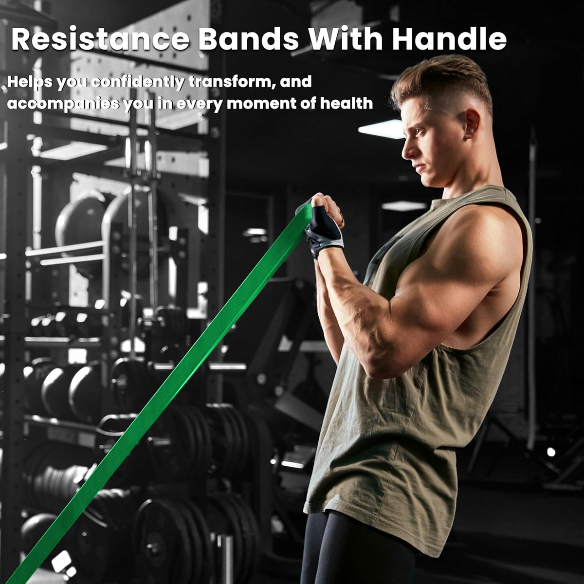 Resistance Bands Set, Exercise Band with Door Anchor for Men & Women