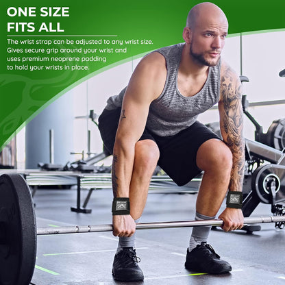 Weight Lifting Hooks Wrist Straps Thick Neoprene Padded Rubber Coated Fitness Wraps Non Slip Pull up Deadlift Grips Training Exercise Gym Workout Men Women