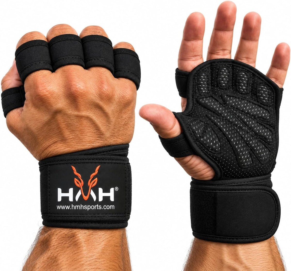 Gym Gloves Weight Lifting Gloves Wrist Support Adjustable Straps for Men Women anti Slink Padded Gloves Extra Grip Palm Protection Breathable Lifting Exercise Workout