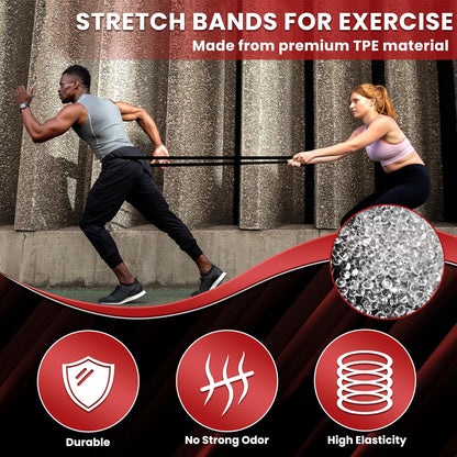 Resistance Bands Set, Exercise Band with Door Anchor for Men & Women