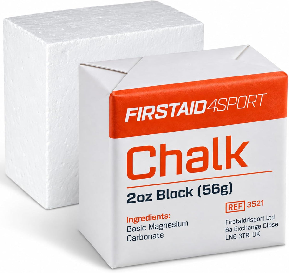Professional 2Oz White Chalk Block for Enhanced Grip - Moisture-Absorbing Magnesium Carbonate for Climbing, Weightlifting & Gymnastics - Reduces Hand Friction & Improves Performance