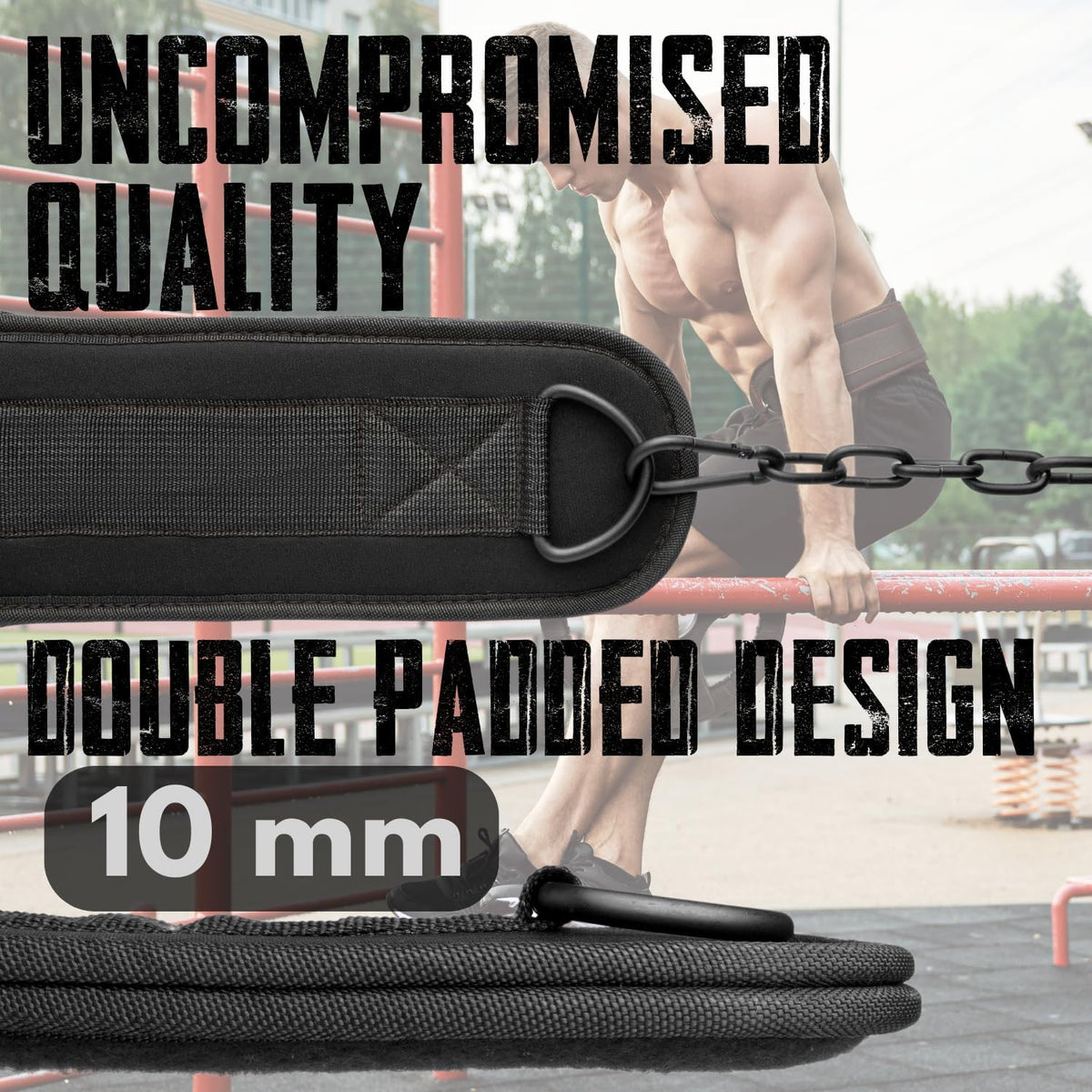 Dip Belt Weight Lifting Belt with 36 Inch Heavy Duty Steel Chain Lifting Belt for Men Women Powerlifting Weightlifting Workout Dipping Belt Chin Pull Ups Gym Training Deadlift Squat Neoprene