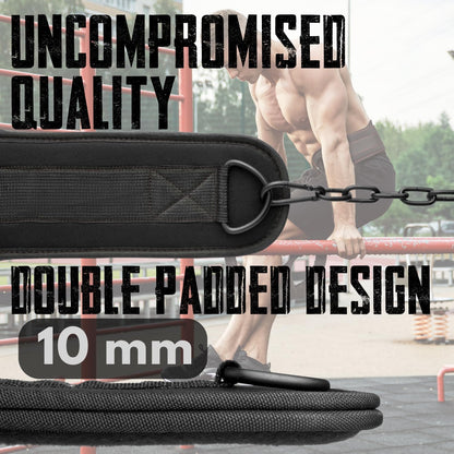 Dip Belt Weight Lifting Belt with 36 Inch Heavy Duty Steel Chain Lifting Belt for Men Women Powerlifting Weightlifting Workout Dipping Belt Chin Pull Ups Gym Training Deadlift Squat Neoprene