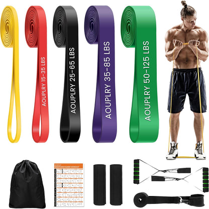 Resistance Bands Set, Exercise Band with Door Anchor for Men & Women