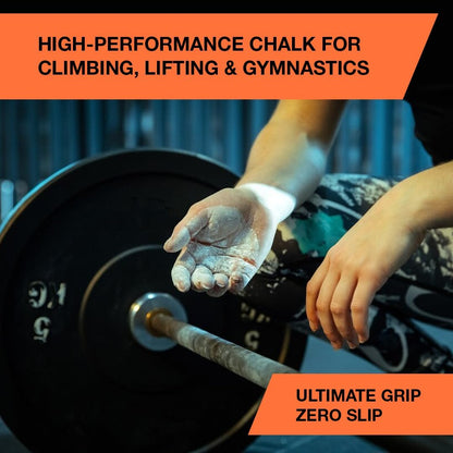 Professional 2Oz White Chalk Block for Enhanced Grip - Moisture-Absorbing Magnesium Carbonate for Climbing, Weightlifting & Gymnastics - Reduces Hand Friction & Improves Performance