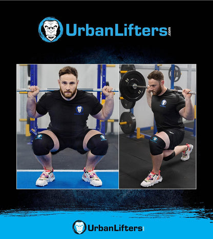 Knee Sleeves (5Mm / 7Mm) Pair. Excellent Support, Warmth, Compression and Performance Enhancement for Squats, Wod'S, Crossfit, Weightlifting, Powerlifting & Gym Goers. Suitable for Men & Woman (Black, Small)