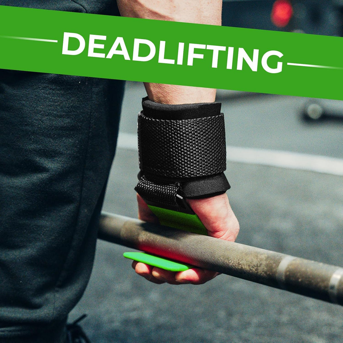 Weight Lifting Hooks Wrist Straps Thick Neoprene Padded Rubber Coated Fitness Wraps Non Slip Pull up Deadlift Grips Training Exercise Gym Workout Men Women